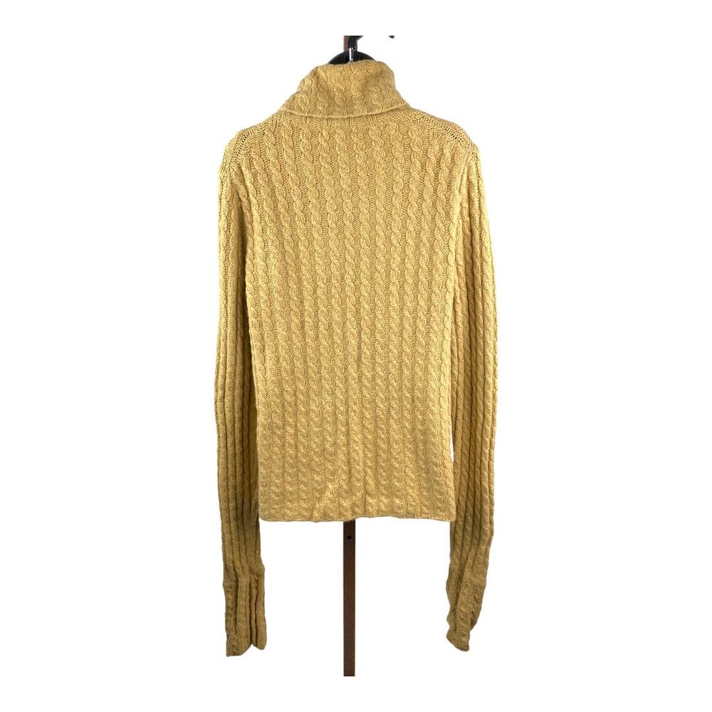 Kenneth Cole New York cable knit turtleneck sweater casual long sleeve size Med